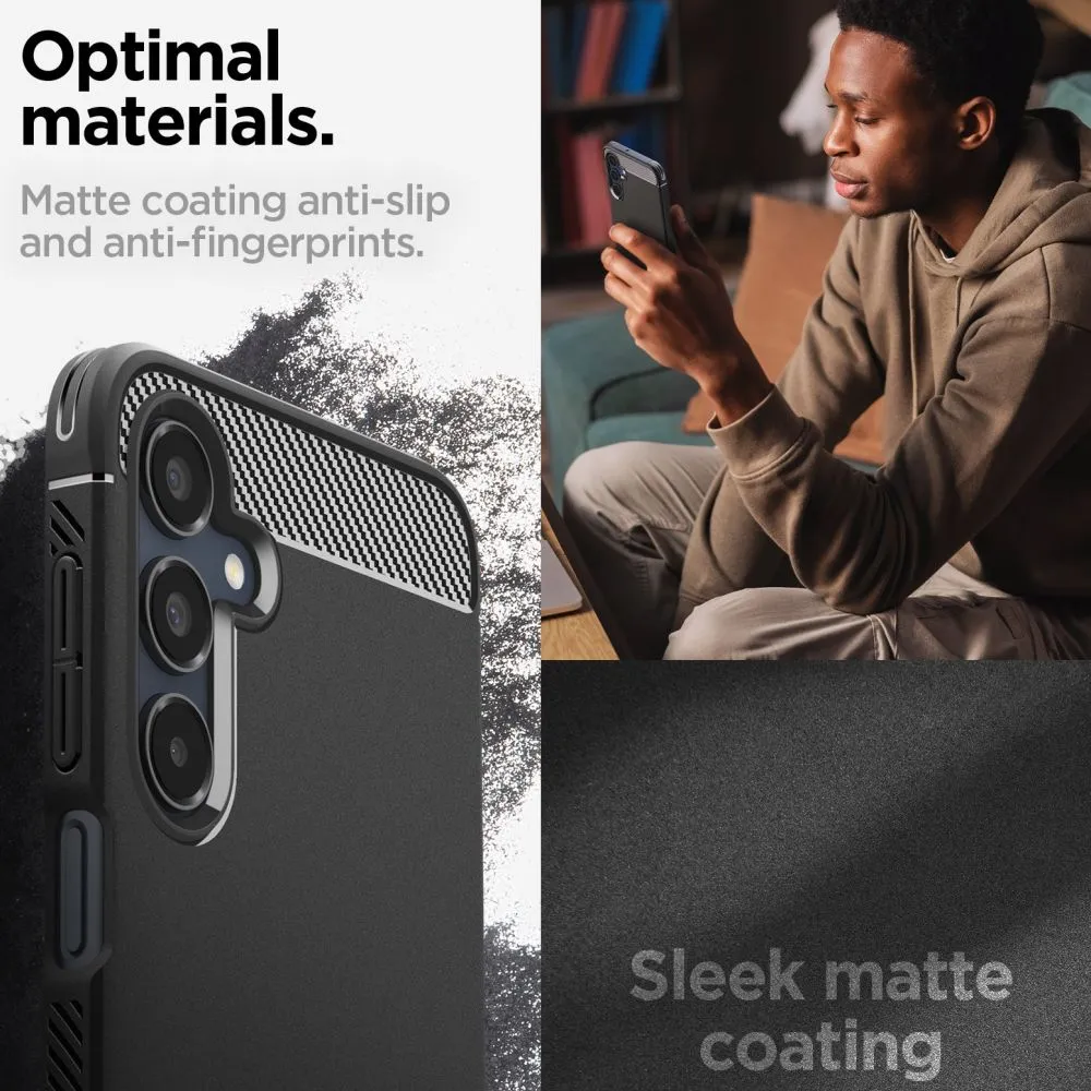 Samsung Galaxy A16 4G/5G dėklas Juoda SPIGEN RUGGED ARMOR