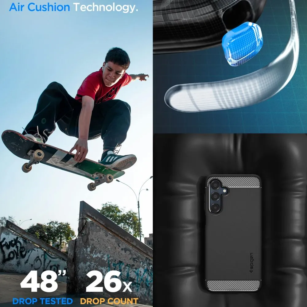 Samsung Galaxy A16 4G/5G dėklas Juoda SPIGEN RUGGED ARMOR