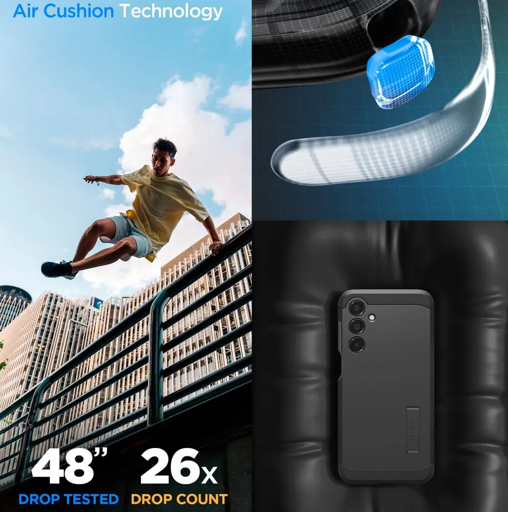 Samsung Galaxy A16 4G/5G ümbris must SPIGEN TOUGH ARMOR