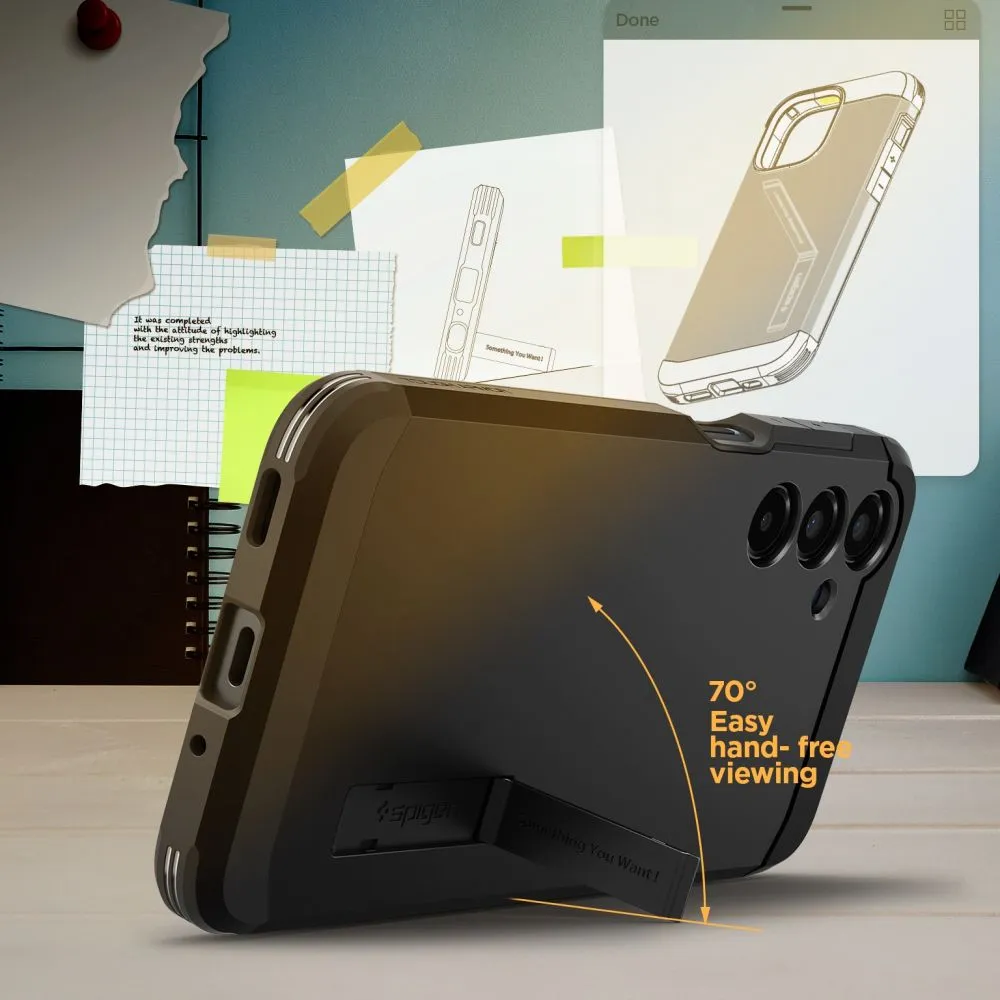 Samsung Galaxy A16 4G/5G ümbris must SPIGEN TOUGH ARMOR