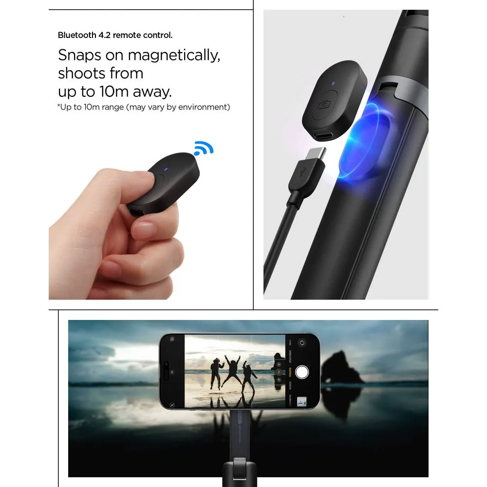 Tarvikud Selfie Stick SPIGEN S581W MAGSAFE BLUETOOTH SELFIE STICK TRIPOD Telefonitarvikud must