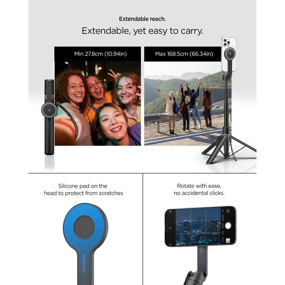 Tarvikud Selfie Stick SPIGEN S581W MAGSAFE BLUETOOTH SELFIE STICK TRIPOD Telefonitarvikud must