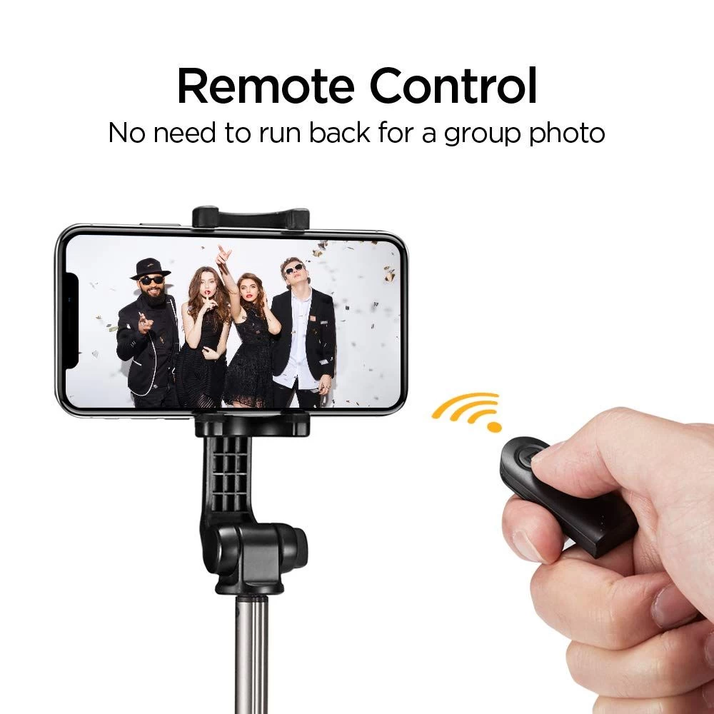 Priedai Selfie Stick SPIGEN Wireless Tripod  Juoda