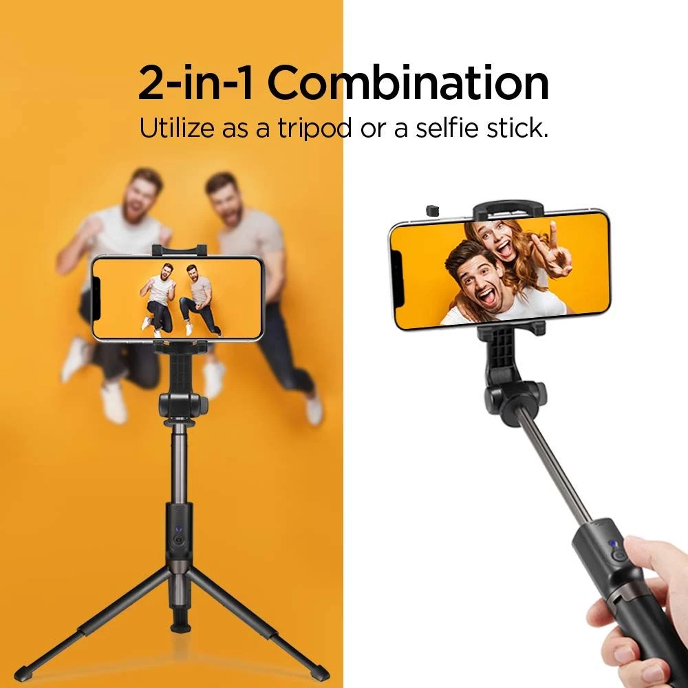 Priedai Selfie Stick SPIGEN Wireless Tripod  Juoda