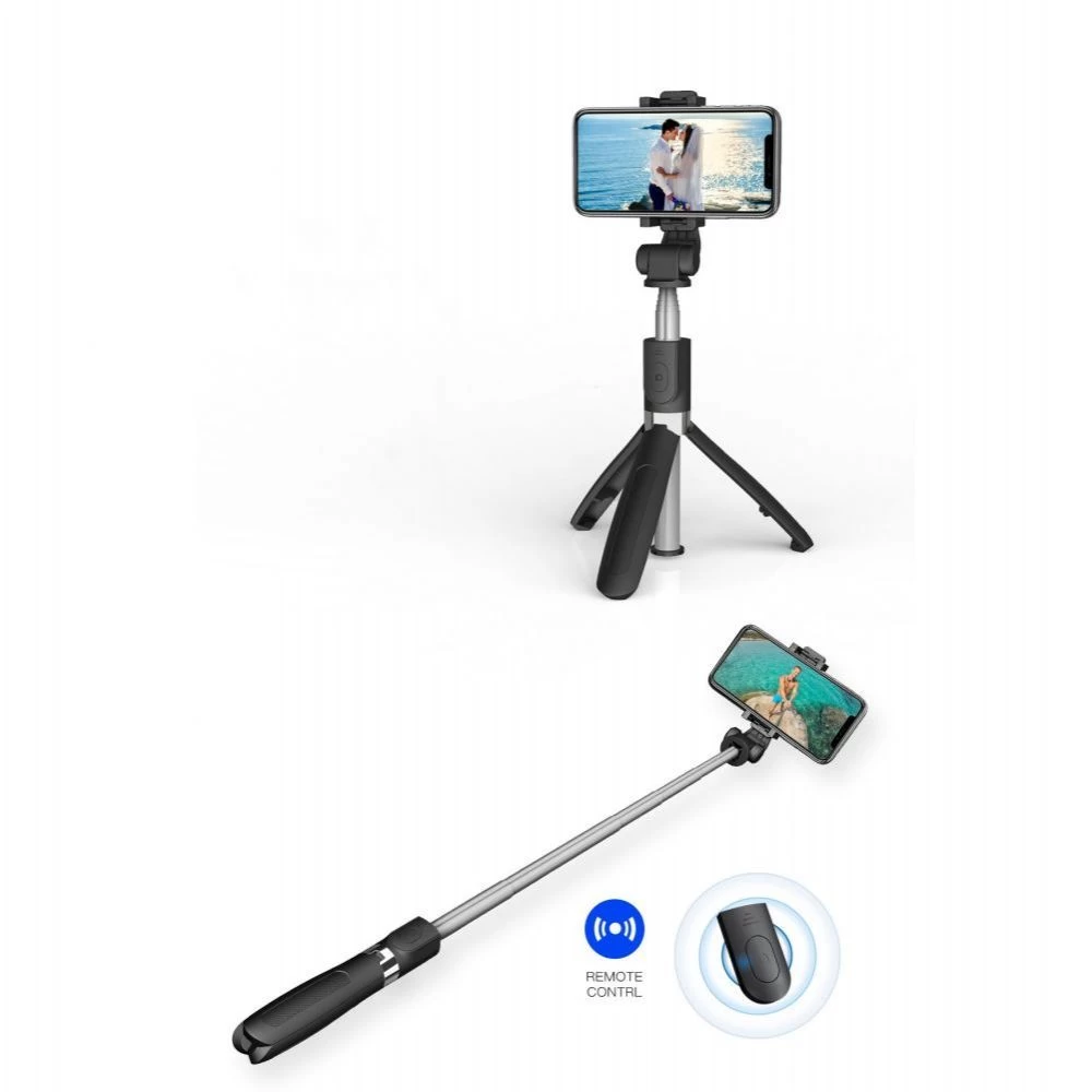 Priedai Selfie Stick TECH-PROTECT L01S Wireless Tripod  Juoda