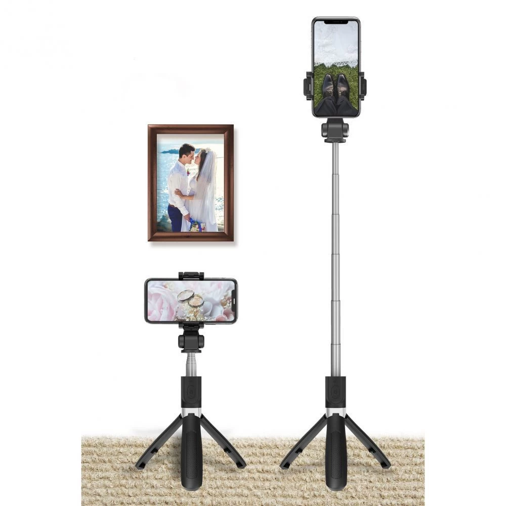 Priedai Selfie Stick TECH-PROTECT L01S Wireless Tripod  Juoda