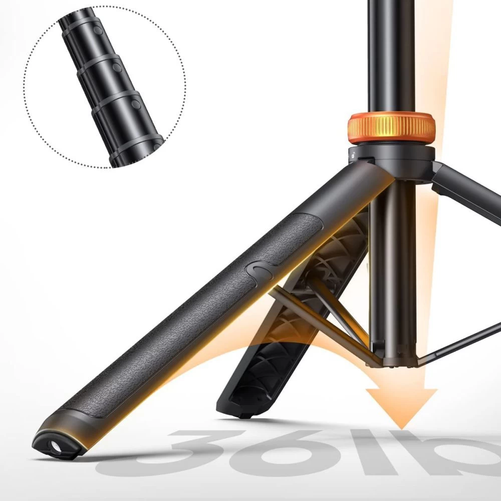 Priedai Selfie Stick TECH-PROTECT L03S WIRELESS SELFIE STICK TRIPOD  Juoda
