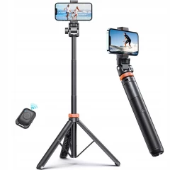 Priedai Selfie Stick TECH-PROTECT L03S WIRELESS SELFIE STICK TRIPOD  Juoda