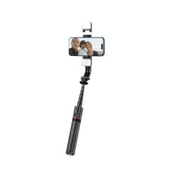 Puhelintarvikkeet Selfiekeppi TECH-PROTECT L05S BLUETOOTH SELFIE STICK TRIPOD & LED LIGHT  musta