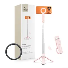 Aksesuāri Selfie Stick Viedierīču Aksesuāri TECH-PROTECT L11S MAGSAFE BLUETOOTH SELFIE STICK TRIPOD