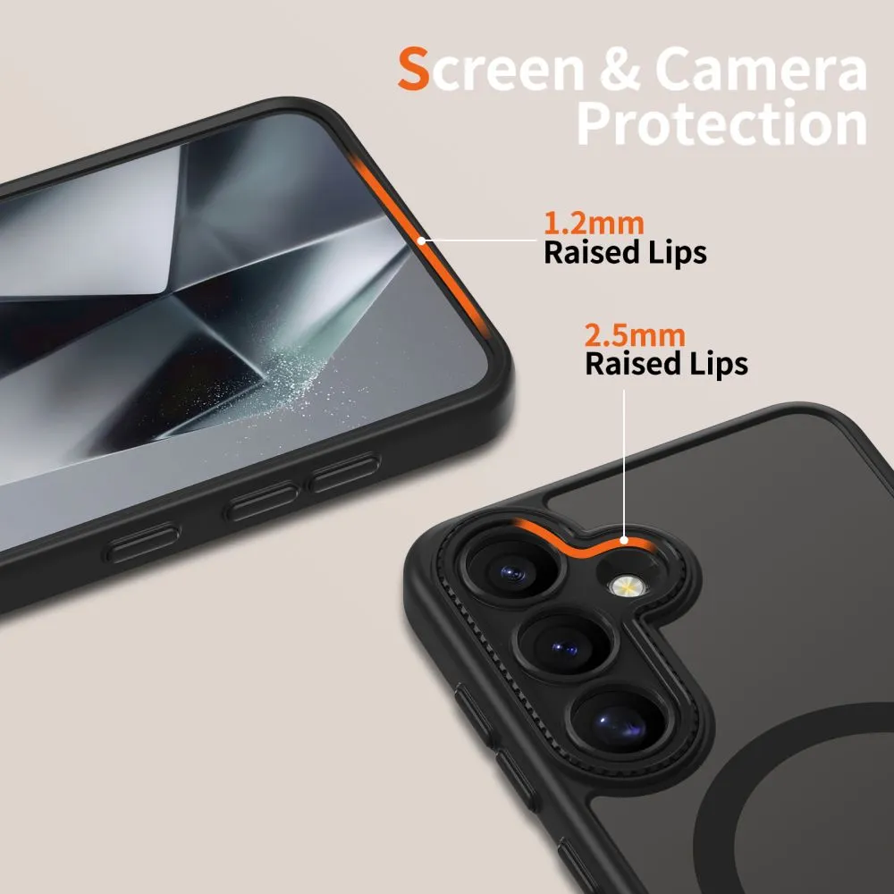Samsung Galaxy S25 case black TECH-PROTECT MAGCAM MAGSAFE