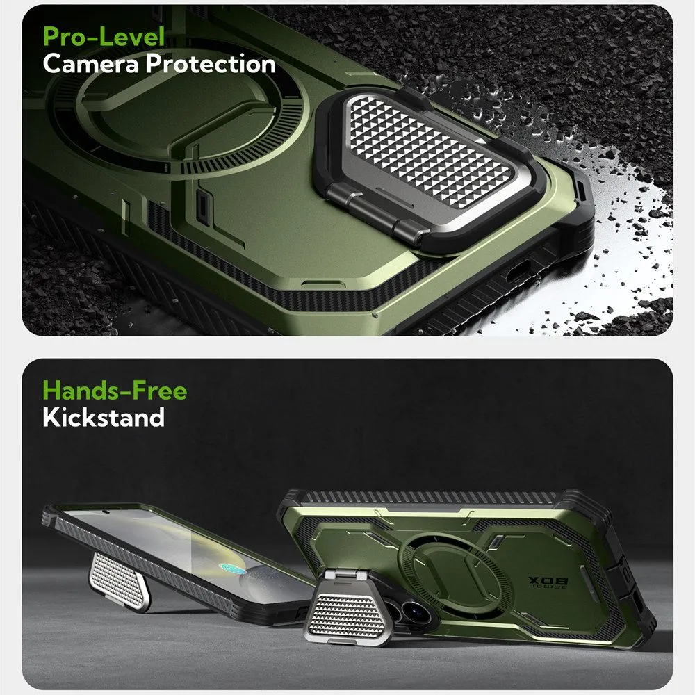 Samsung Galaxy S25 case green SUPCASE IBLSN ARMORBOX MAG MAGSAFE