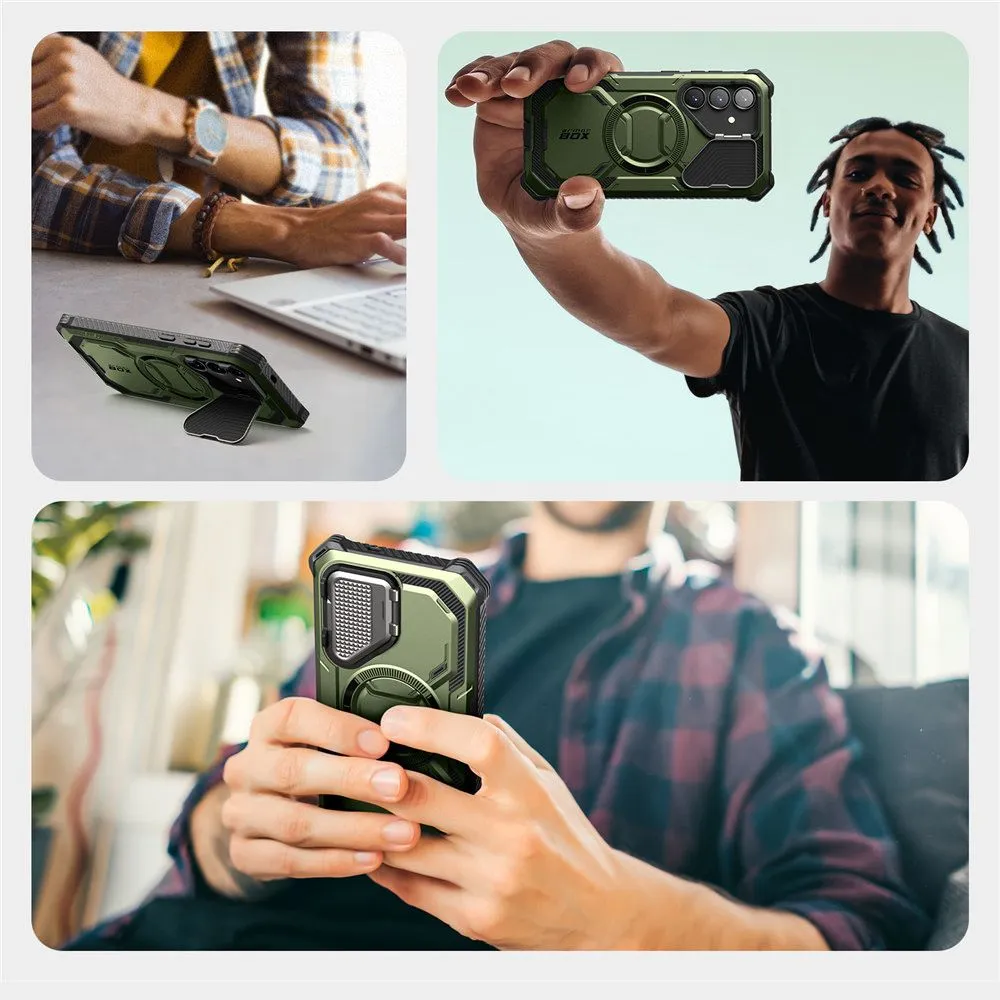 Samsung Galaxy S25 case green SUPCASE IBLSN ARMORBOX MAG MAGSAFE