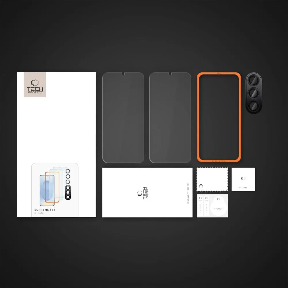 Samsung Galaxy S25 Tempered glass TECH-PROTECT SUPREME SET 3-PACK