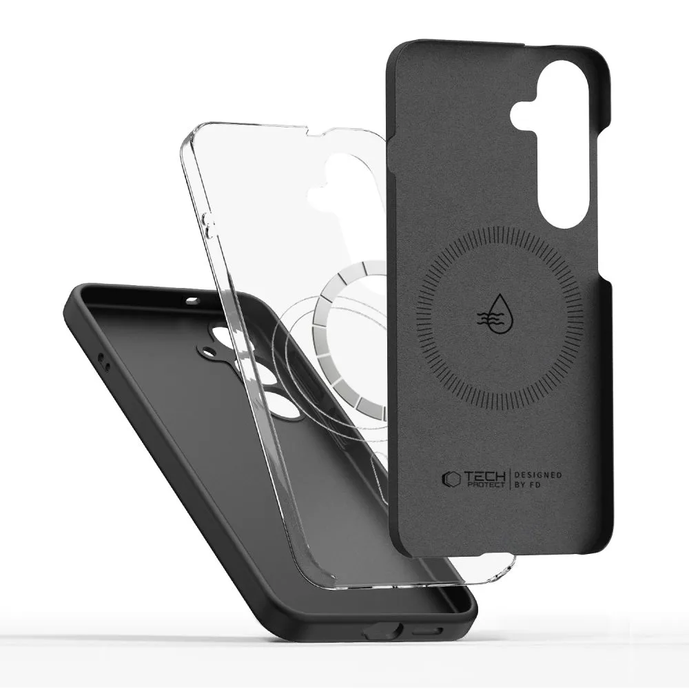 Samsung Galaxy S25 case black TECH-PROTECT LIQUID SILICONE MAGSAFE
