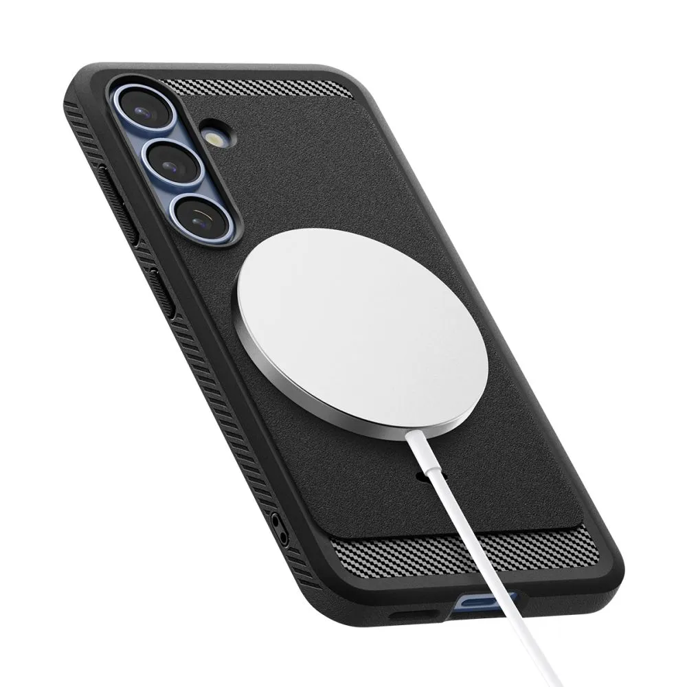 Samsung Galaxy S25 case black SPIGEN RUGGED ARMOR MAG MAGSAFE