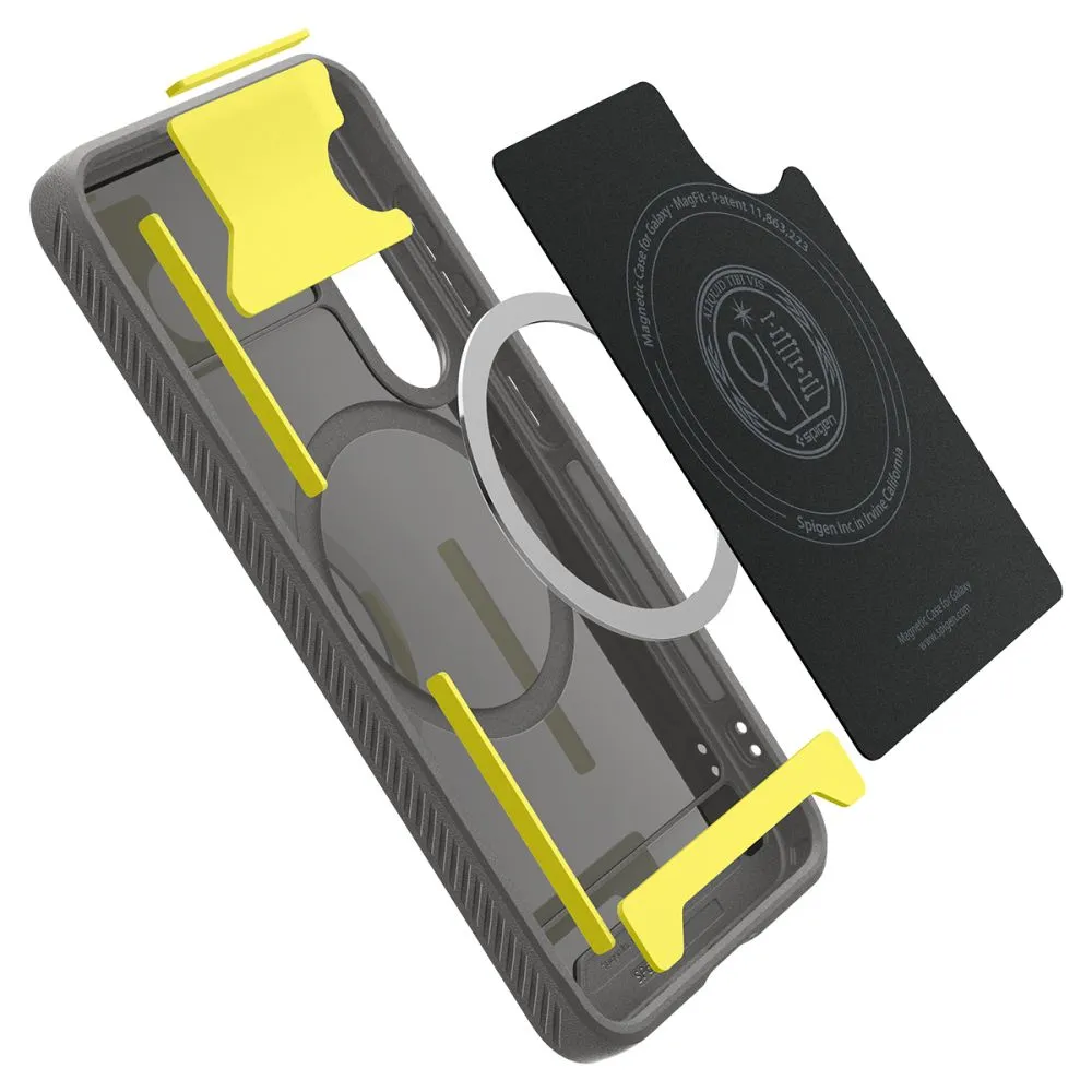 Samsung Galaxy S25 case gray SPIGEN RUGGED ARMOR MAG MAGSAFE