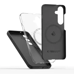 Samsung Galaxy S25 case black TECH-PROTECT LIQUID SILICONE MAGSAFE