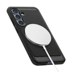 Samsung Galaxy S25 case black SPIGEN RUGGED ARMOR MAG MAGSAFE