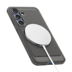 Samsung Galaxy S25 case gray SPIGEN RUGGED ARMOR MAG MAGSAFE