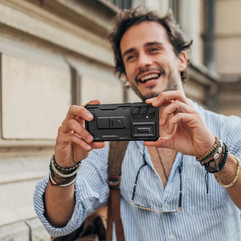 Samsung Galaxy S25 Plus vāciņš melns TECH-PROTECT KEVLAR CAM+
