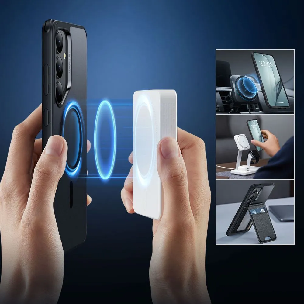 Samsung Galaxy S25 Plus suojakuori musta ESR CLASSIC HYBRID HALOLOCK MAGSAFE