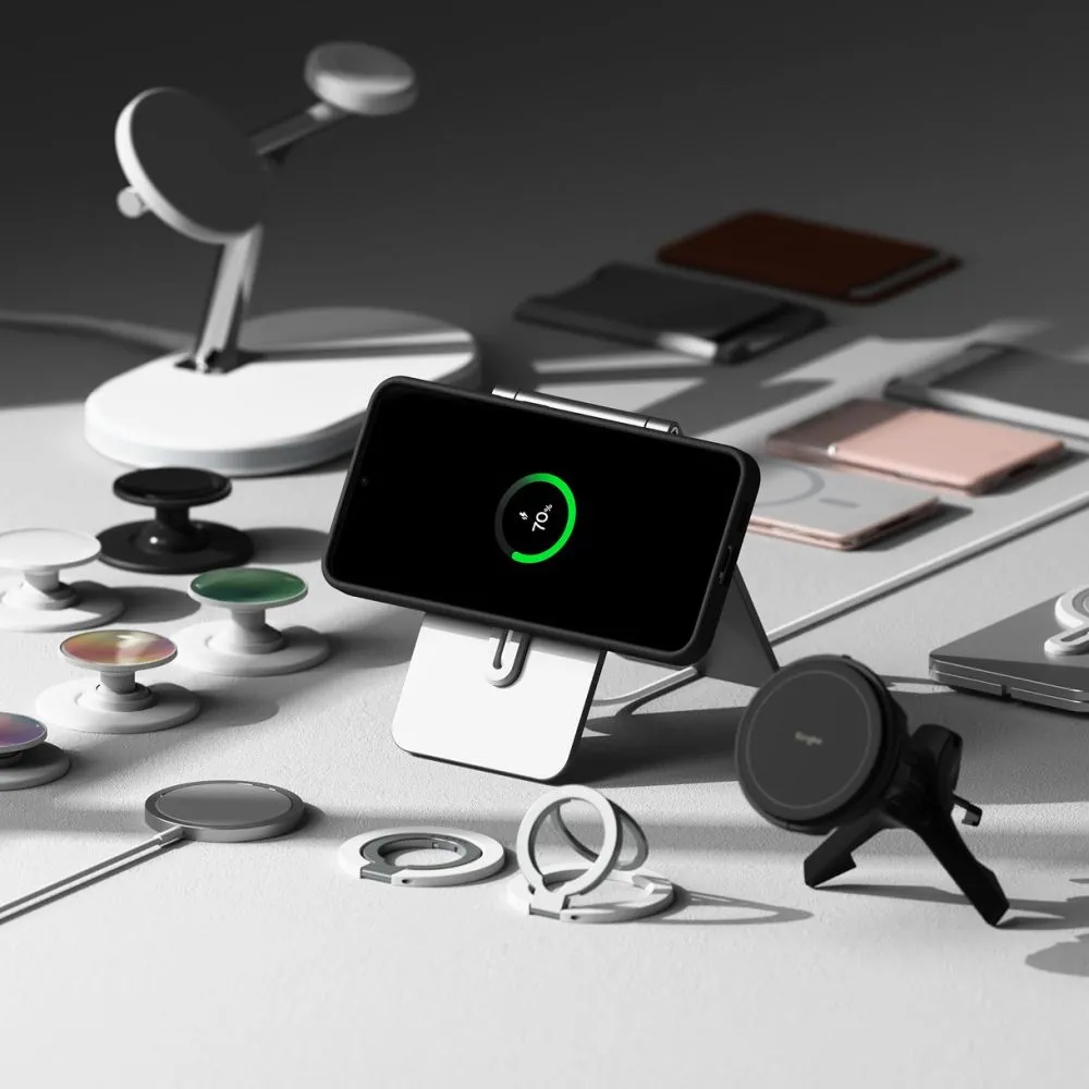 Samsung Galaxy S25 Plus vāciņš melns RINGKE SILICONE MAGNETIC MAGSAFE