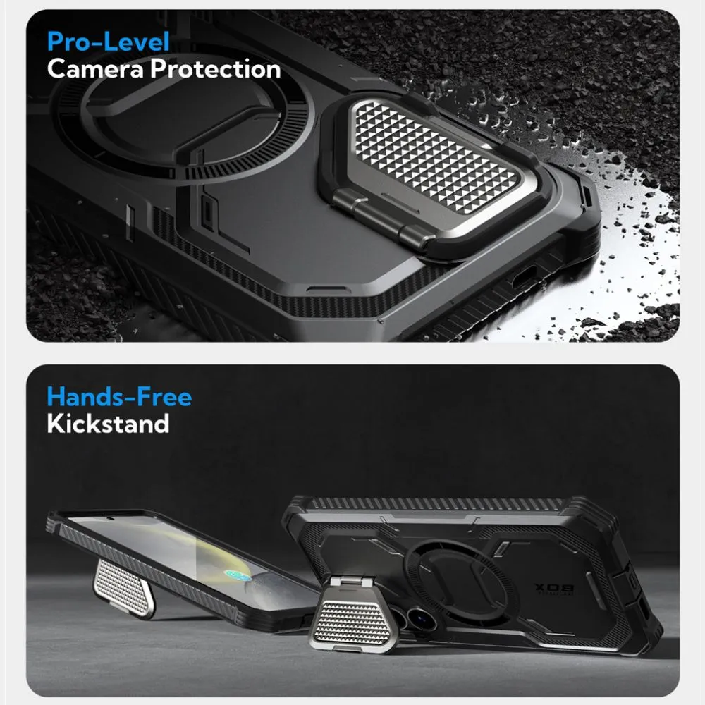 Samsung Galaxy S25 Plus vāciņš melns SUPCASE IBLSN ARMORBOX MAG MAGSAFE