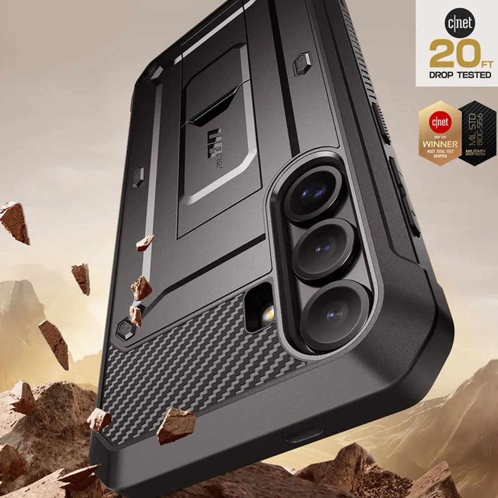 Samsung Galaxy S25 Plus vāciņš melns SUPCASE UNICORN BEETLE PRO 2-SET