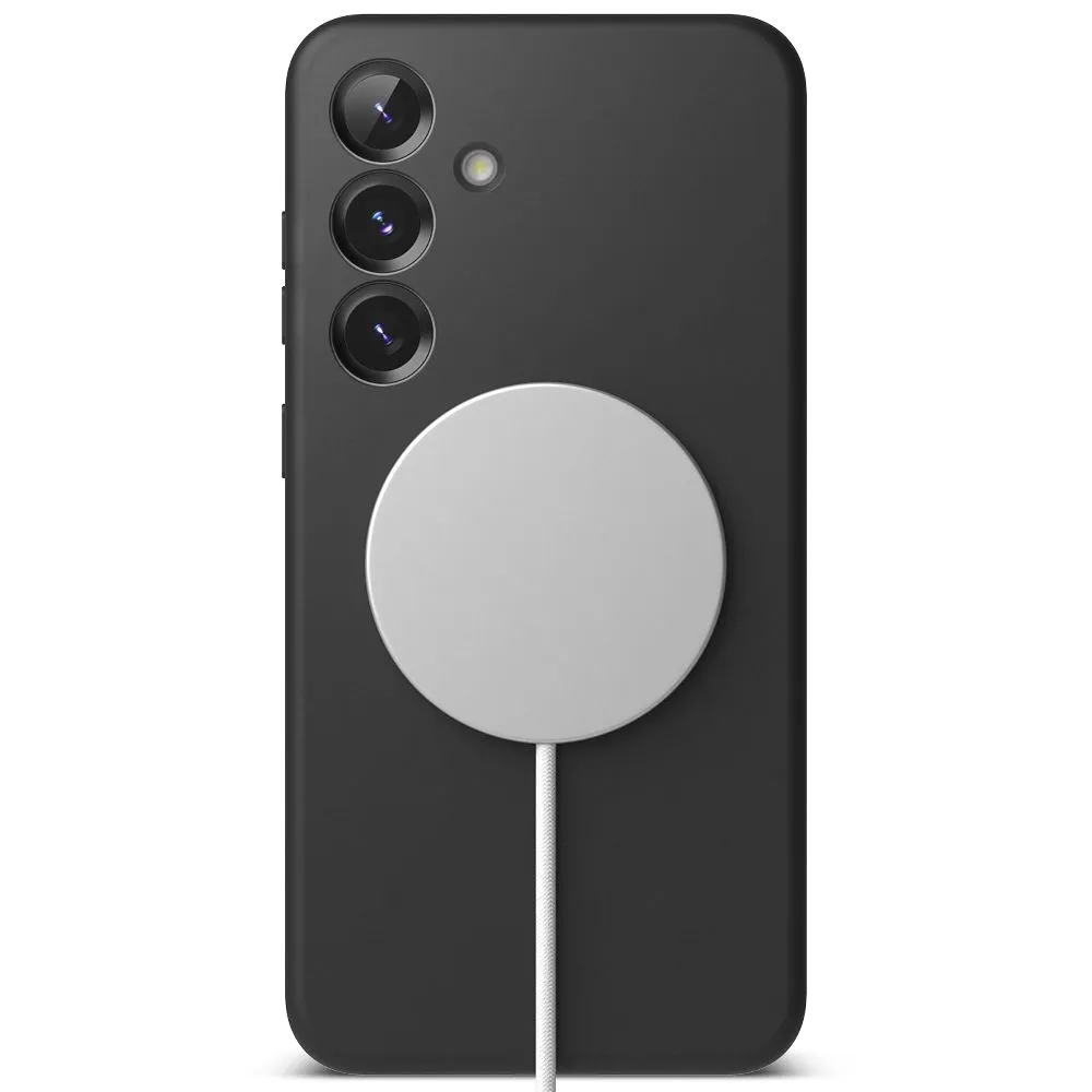 Samsung Galaxy S25 Plus vāciņš melns RINGKE SILICONE MAGNETIC MAGSAFE