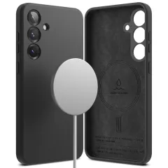 Samsung Galaxy S25 Plus vāciņš melns RINGKE SILICONE MAGNETIC MAGSAFE