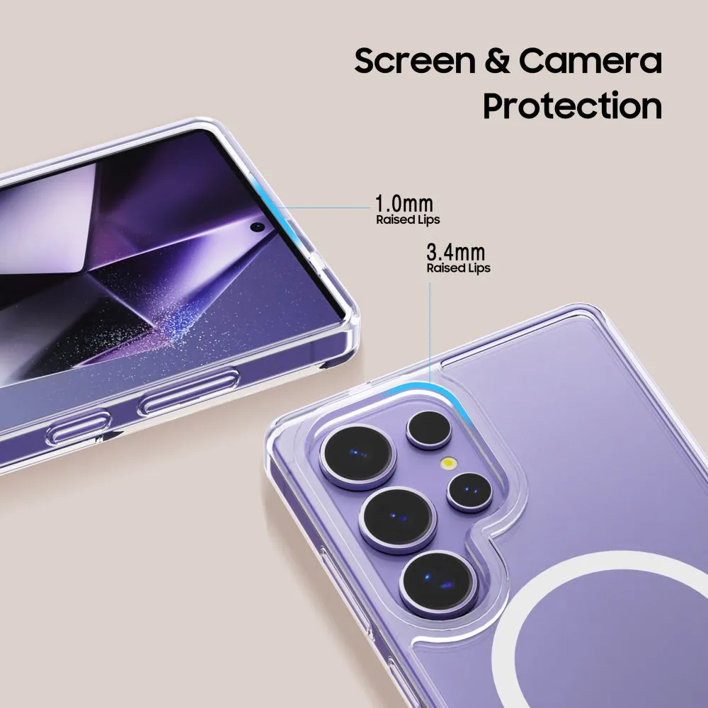 Samsung Galaxy S25 Ultra dėklas skaidrus TECH-PROTECT FLEXAIR HYBRID MAGSAFE