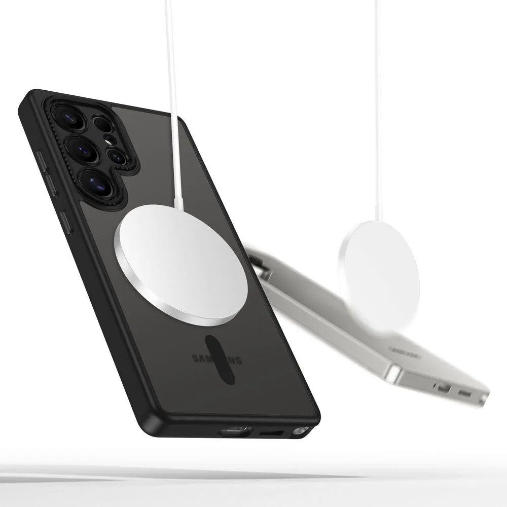 Samsung Galaxy S25 Ultra dėklas Juoda TECH-PROTECT MAGCAM MAGSAFE