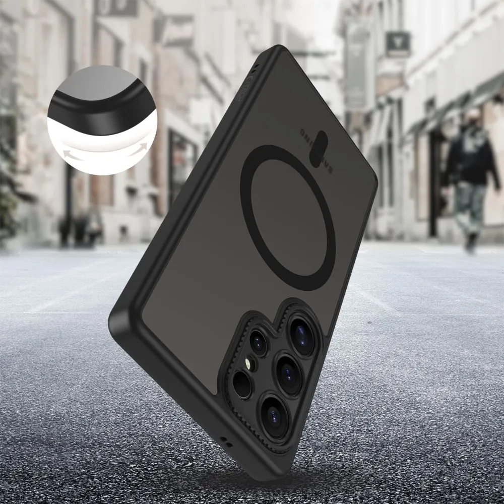 Samsung Galaxy S25 Ultra dėklas Juoda TECH-PROTECT MAGCAM MAGSAFE
