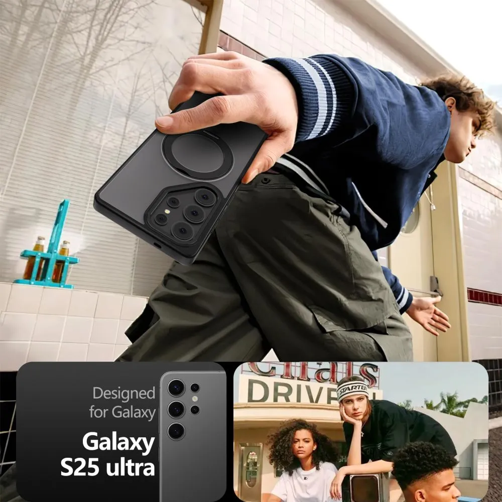 Samsung Galaxy S25 Ultra dėklas Juoda TECH-PROTECT MAGRING MAGSAFE