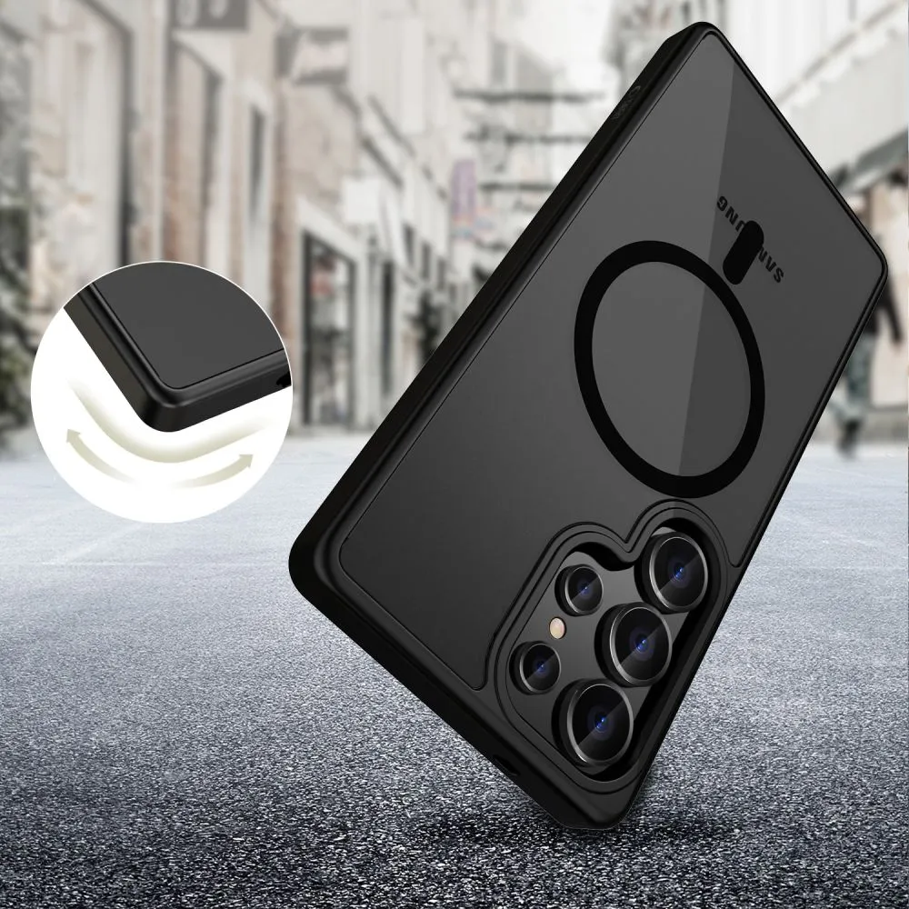 Samsung Galaxy S25 Ultra dėklas Juoda TECH-PROTECT MAGMAT MAGSAFE
