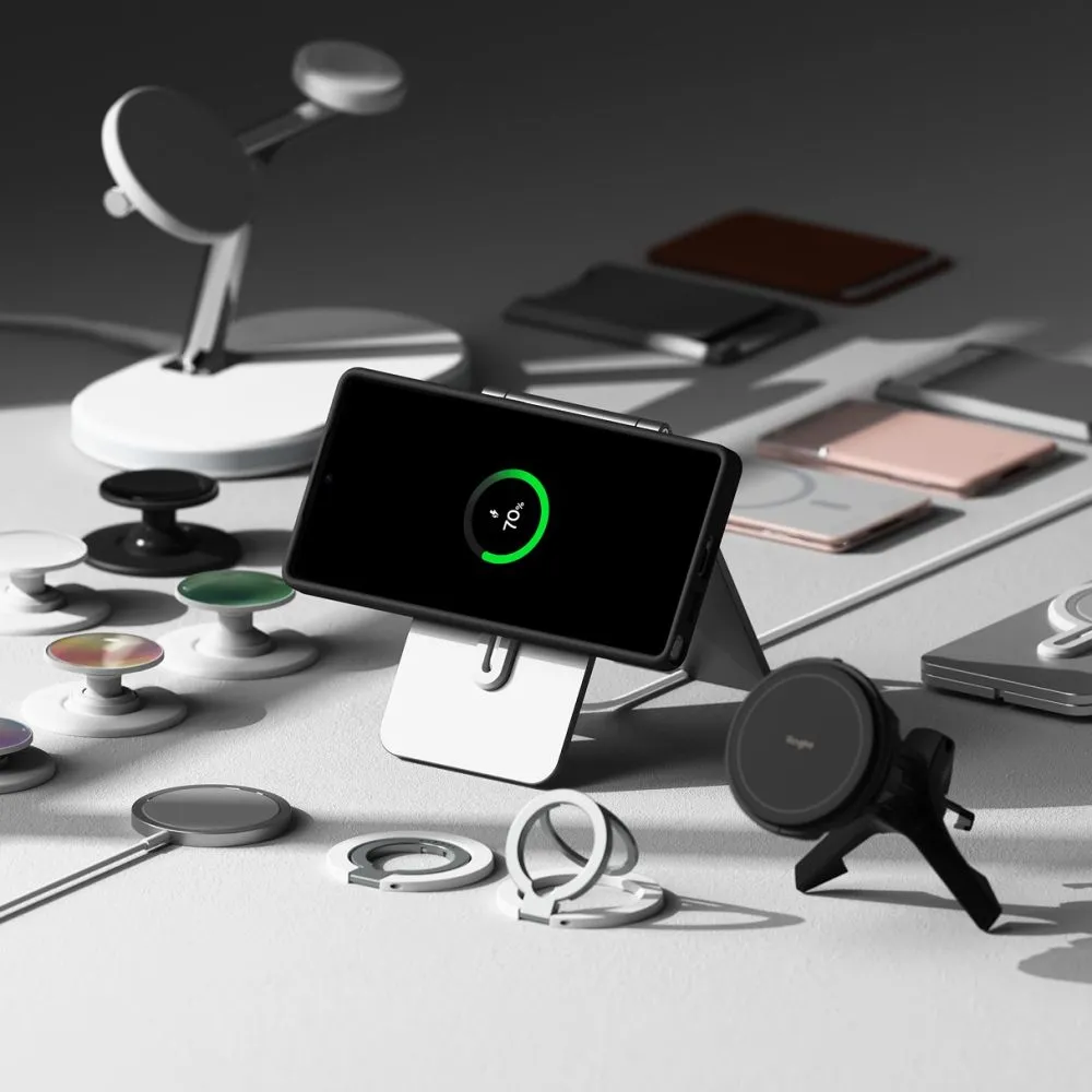Samsung Galaxy S25 Ultra dėklas Juoda RINGKE SILICONE MAGNETIC MAGSAFE