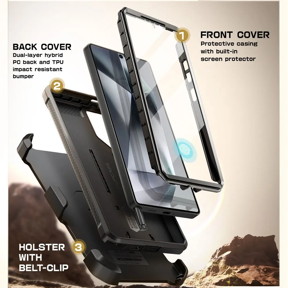 Samsung Galaxy S25 Ultra dėklas Juoda SUPCASE UNICORN BEETLE PRO 2-SET