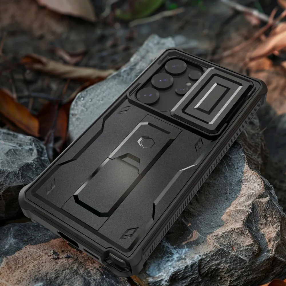 Samsung Galaxy S25 Ultra dėklas Juoda TECH-PROTECT KEVLAR CAM+