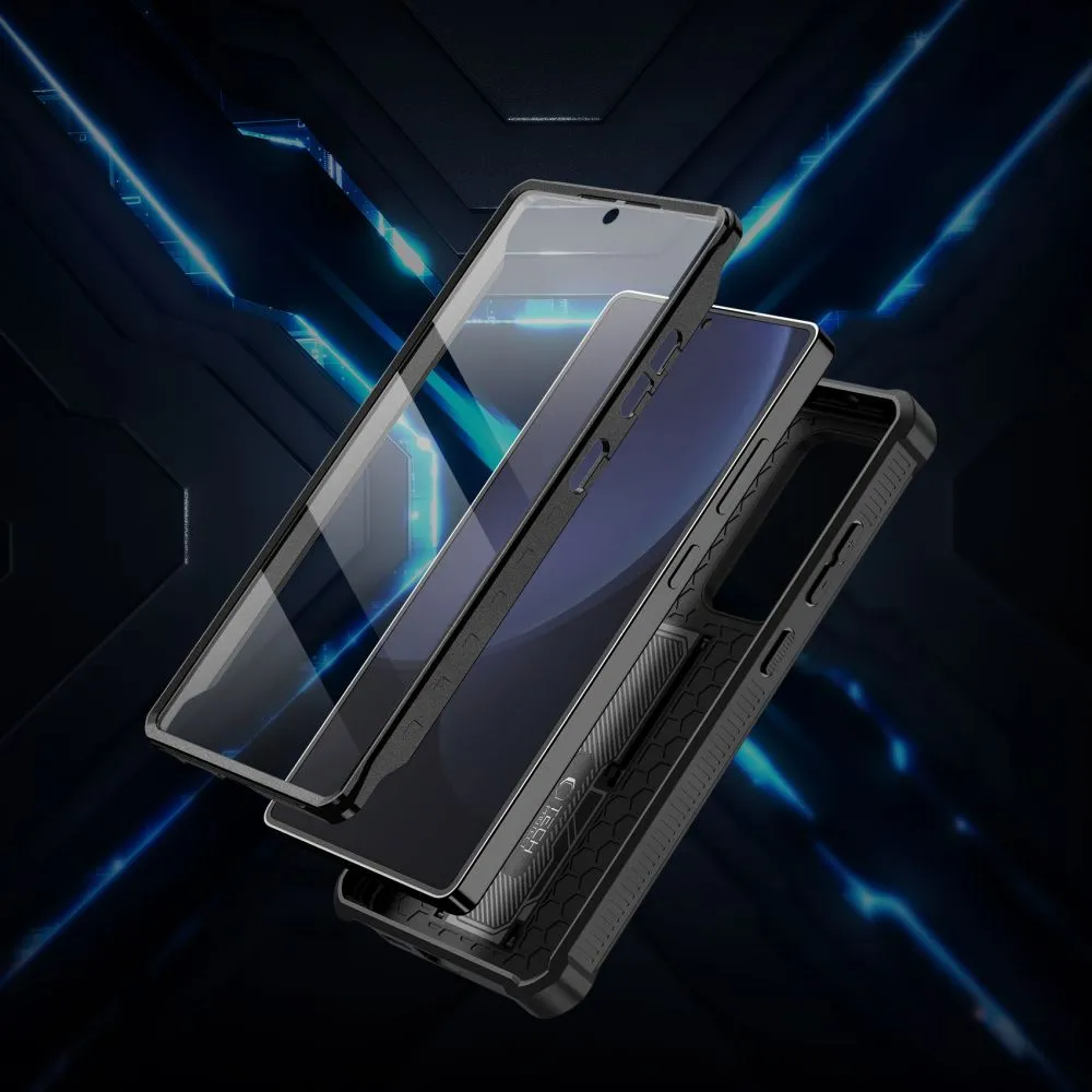 Samsung Galaxy S25 Ultra dėklas Juoda TECH-PROTECT KEVLAR CAM+