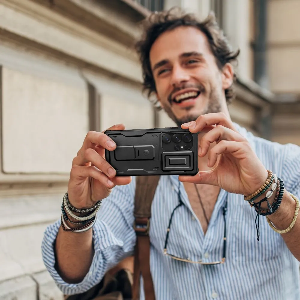 Samsung Galaxy S25 Ultra dėklas Juoda TECH-PROTECT KEVLAR CAM+
