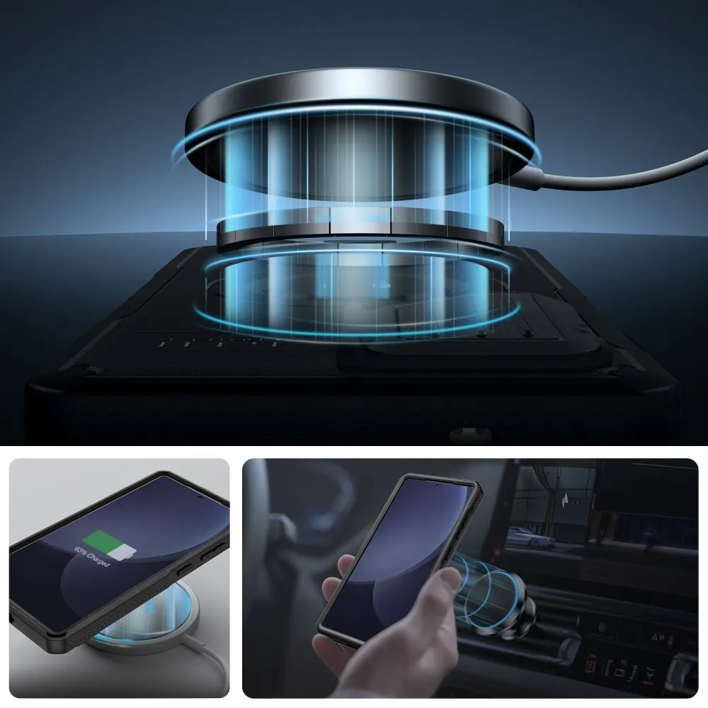 Samsung Galaxy S25 Ultra dėklas Juoda TECH-PROTECT KEVLAR MAGSAFE+