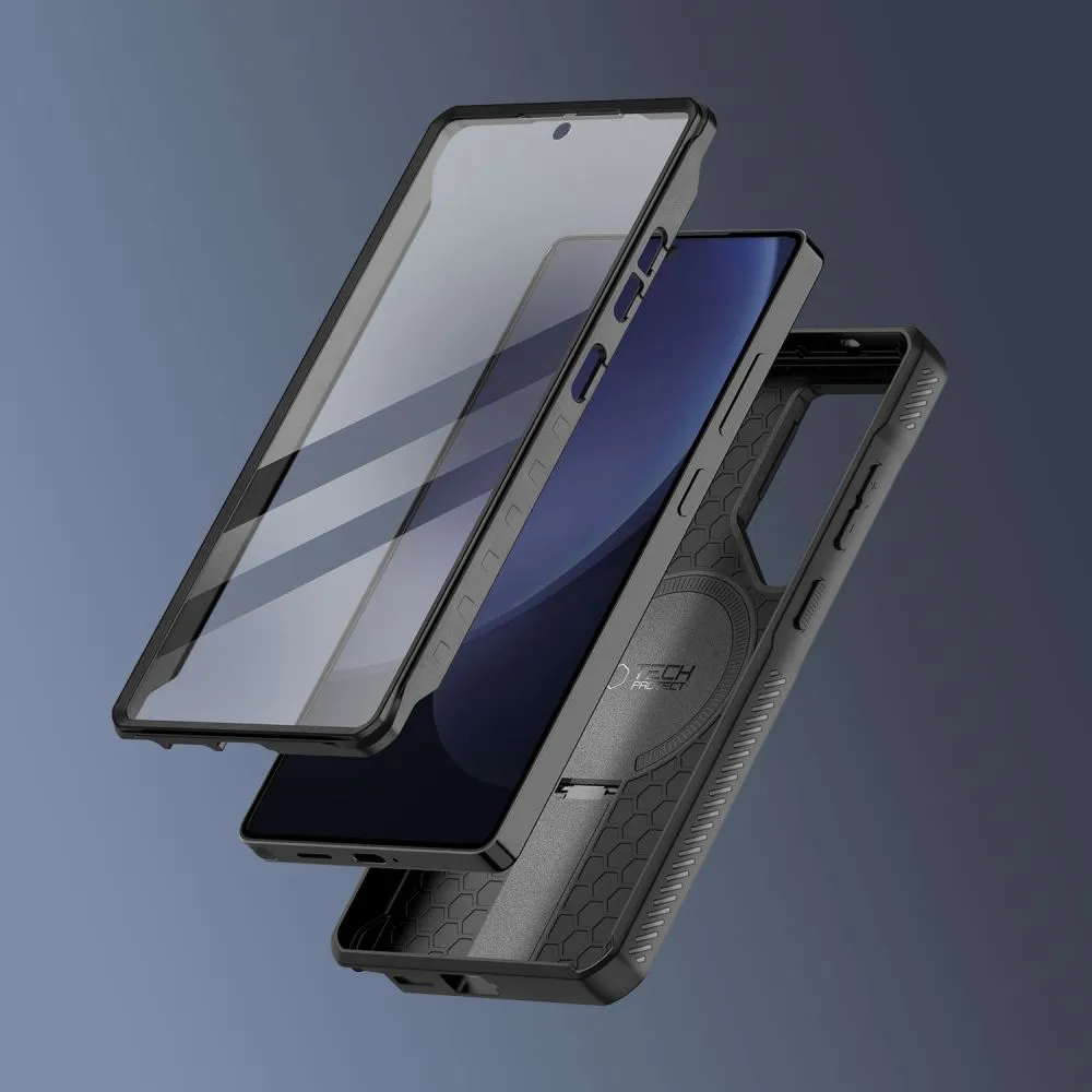 Samsung Galaxy S25 Ultra dėklas Juoda TECH-PROTECT KEVLAR MAGSAFE+