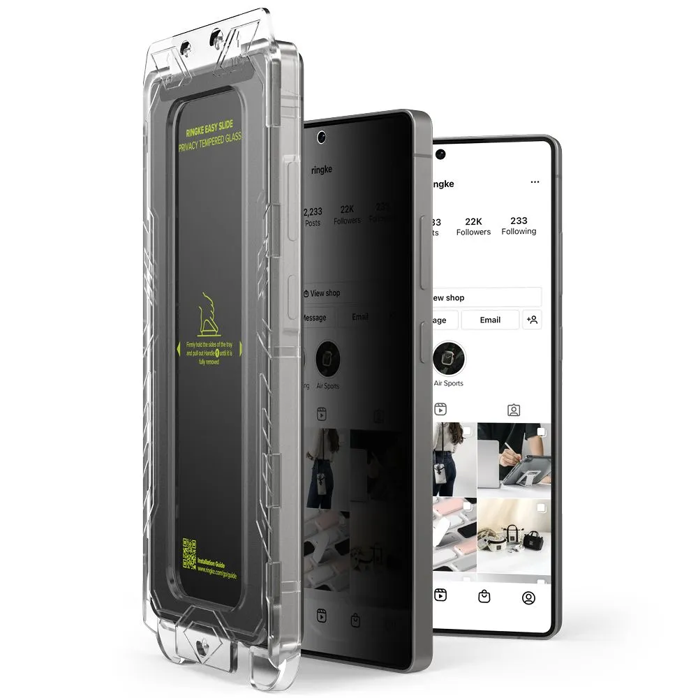 Samsung Galaxy S25 Ultra apsauginis stiklas RINGKE EASY SLIDE PRIVACY 2-PACK
