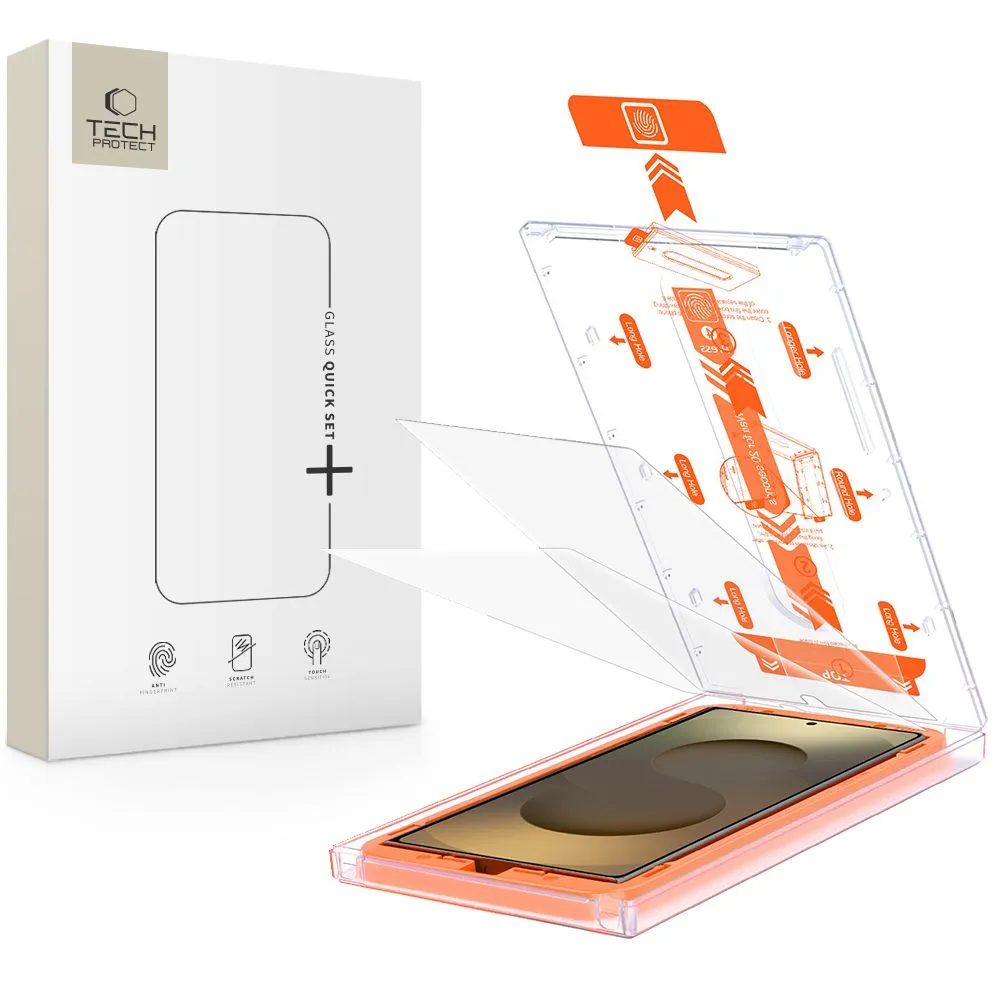 Samsung Galaxy S25 Ultra apsauginis stiklas TECH-PROTECT QUICK SET+ 2-PACK