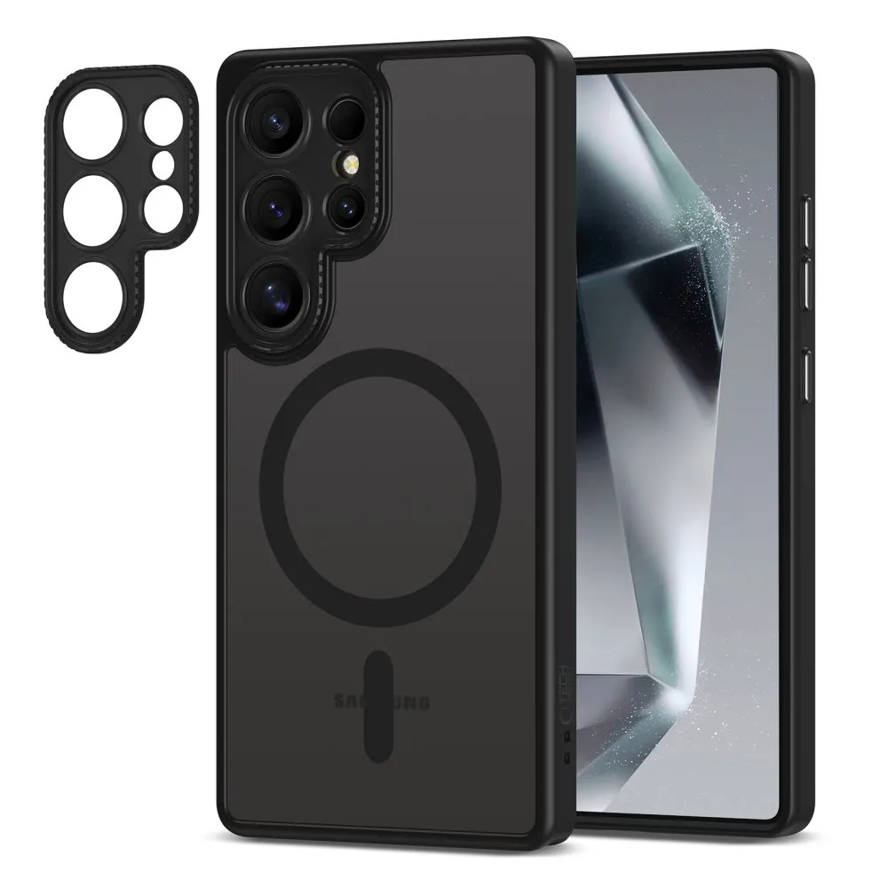 Samsung Galaxy S25 Ultra dėklas Juoda TECH-PROTECT MAGCAM MAGSAFE