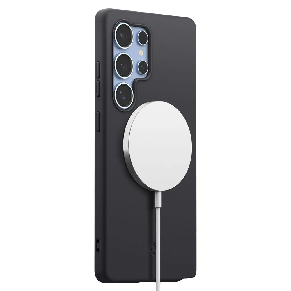 Samsung Galaxy S25 Ultra dėklas Juoda SPIGEN SILICONE FIT MAG MAGSAFE
