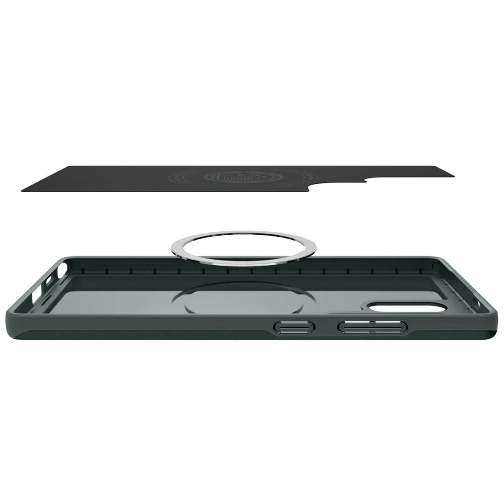 Samsung Galaxy S25 Ultra dėklas žalia SPIGEN THIN FIT MAG MAGSAFE
