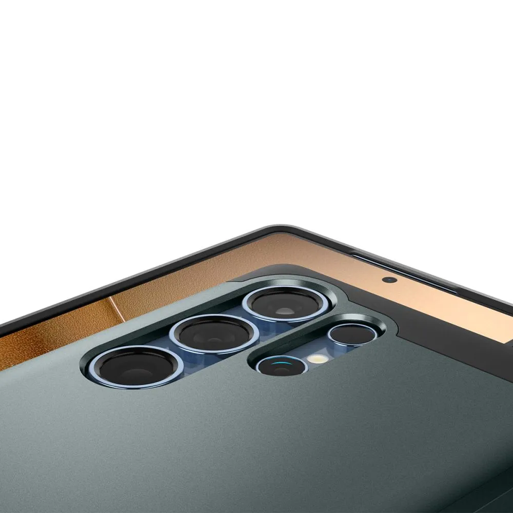 Samsung Galaxy S25 Ultra dėklas žalia SPIGEN TOUGH ARMOR MAGSAFE