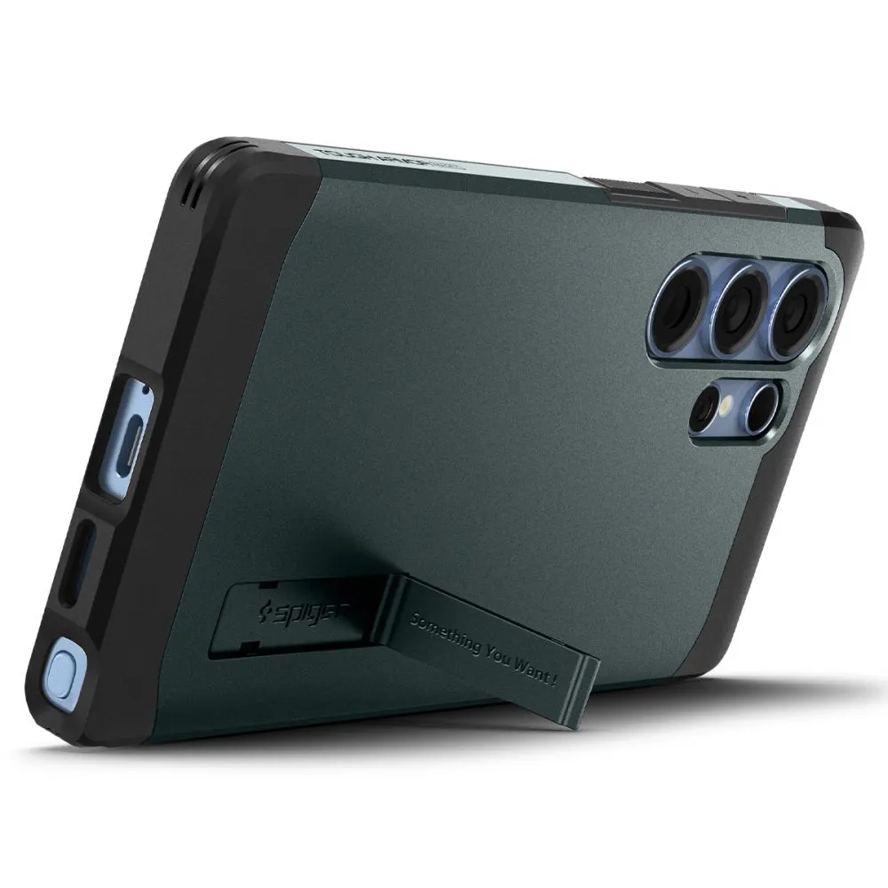 Samsung Galaxy S25 Ultra dėklas žalia SPIGEN TOUGH ARMOR MAGSAFE